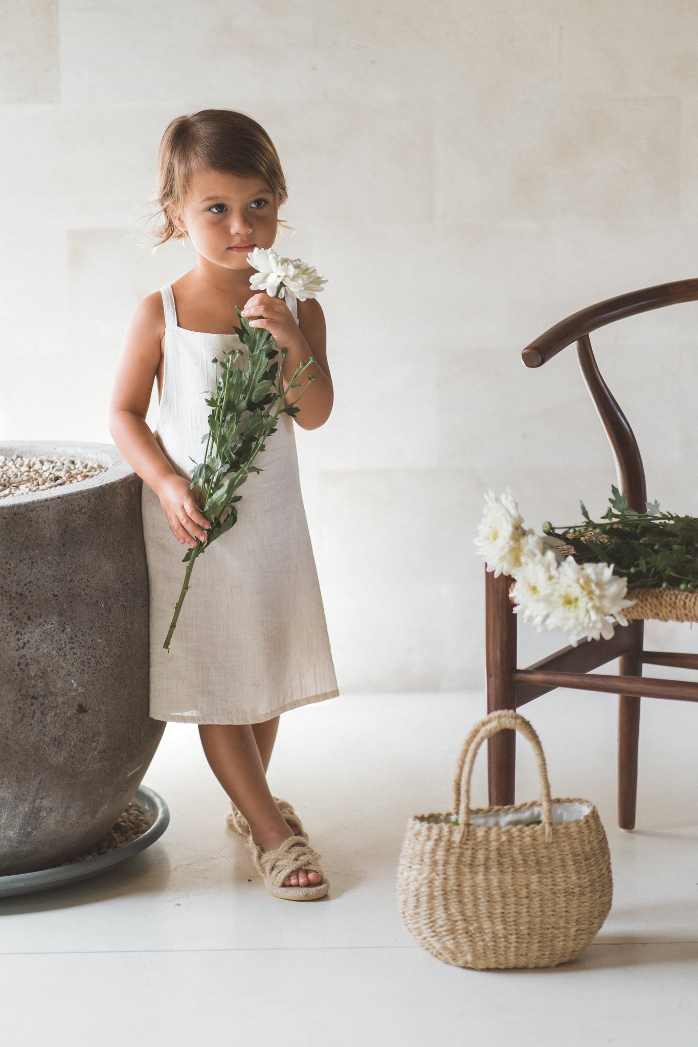 MILAN DRESS  |  NATURAL STRIPE